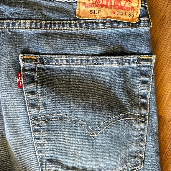 Levi's Mens 34 x 34 Classic Straight 513 Regular Wash Casual Denim Jeans - Picture 7 of 7